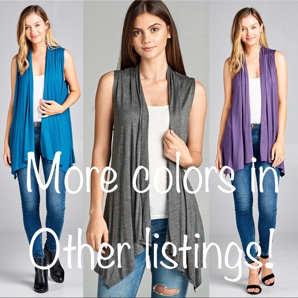 Last One! Medium Sleeveless Knit Cardigan - Picture 2 of 4